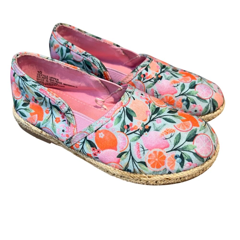 Maggie & Zoe Pink Citrus Print Slip-On Shoes – Toddler Size 10